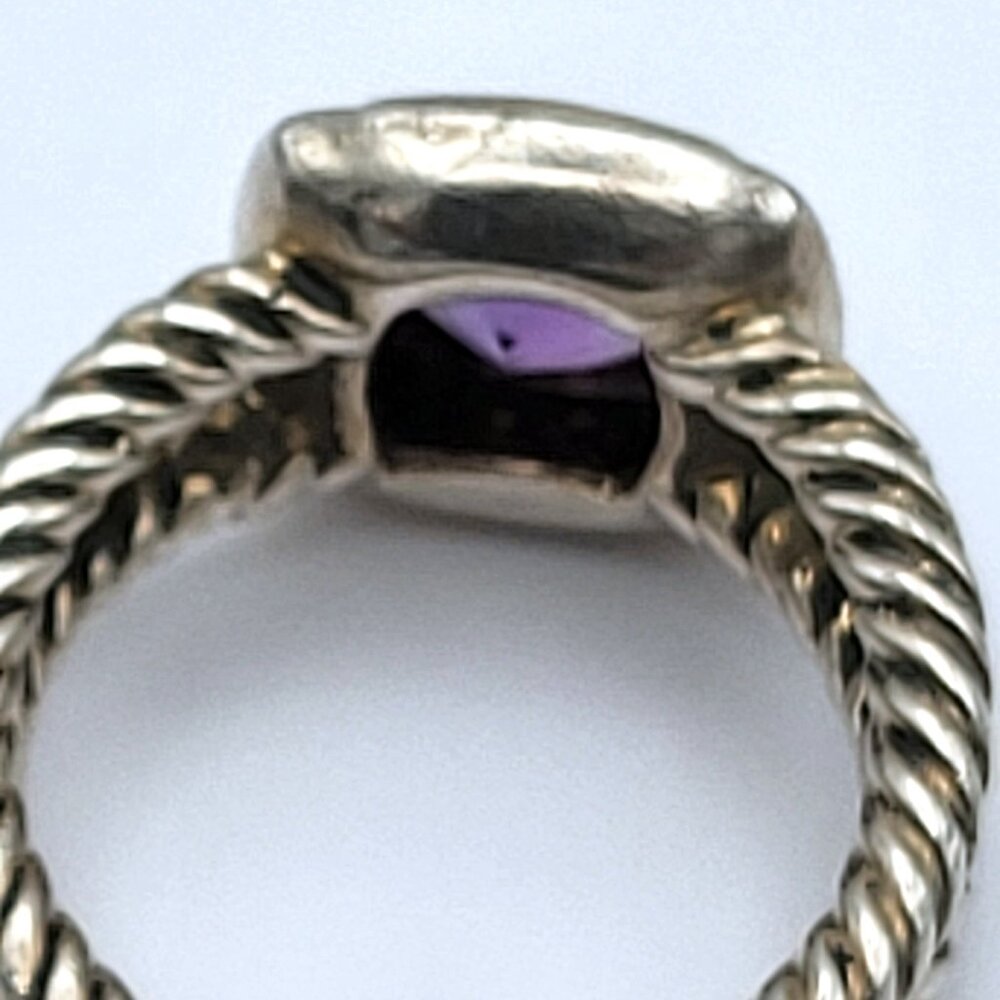 David Yurman Petite Albion Amethyst Ring w/ pouch - Picture 3 of 7